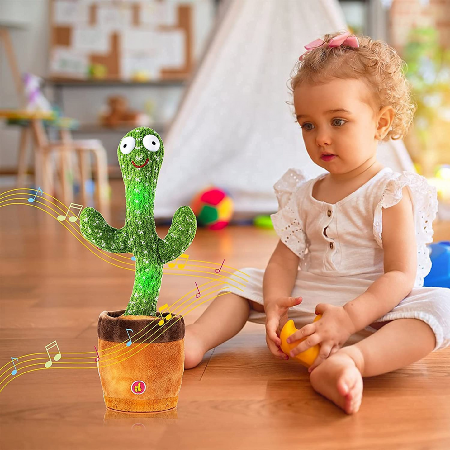 Dancing Cactus Toy β Talking, Singing & Glowing Plush for Kids
