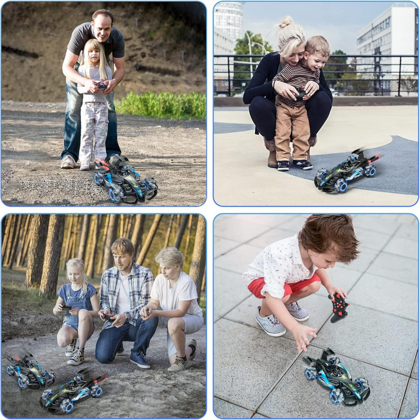 2-in-1 Gesture & Remote Control Drift Racing Car โ 360ยฐ Spins, Lights, Music & Spray Effect for Kids