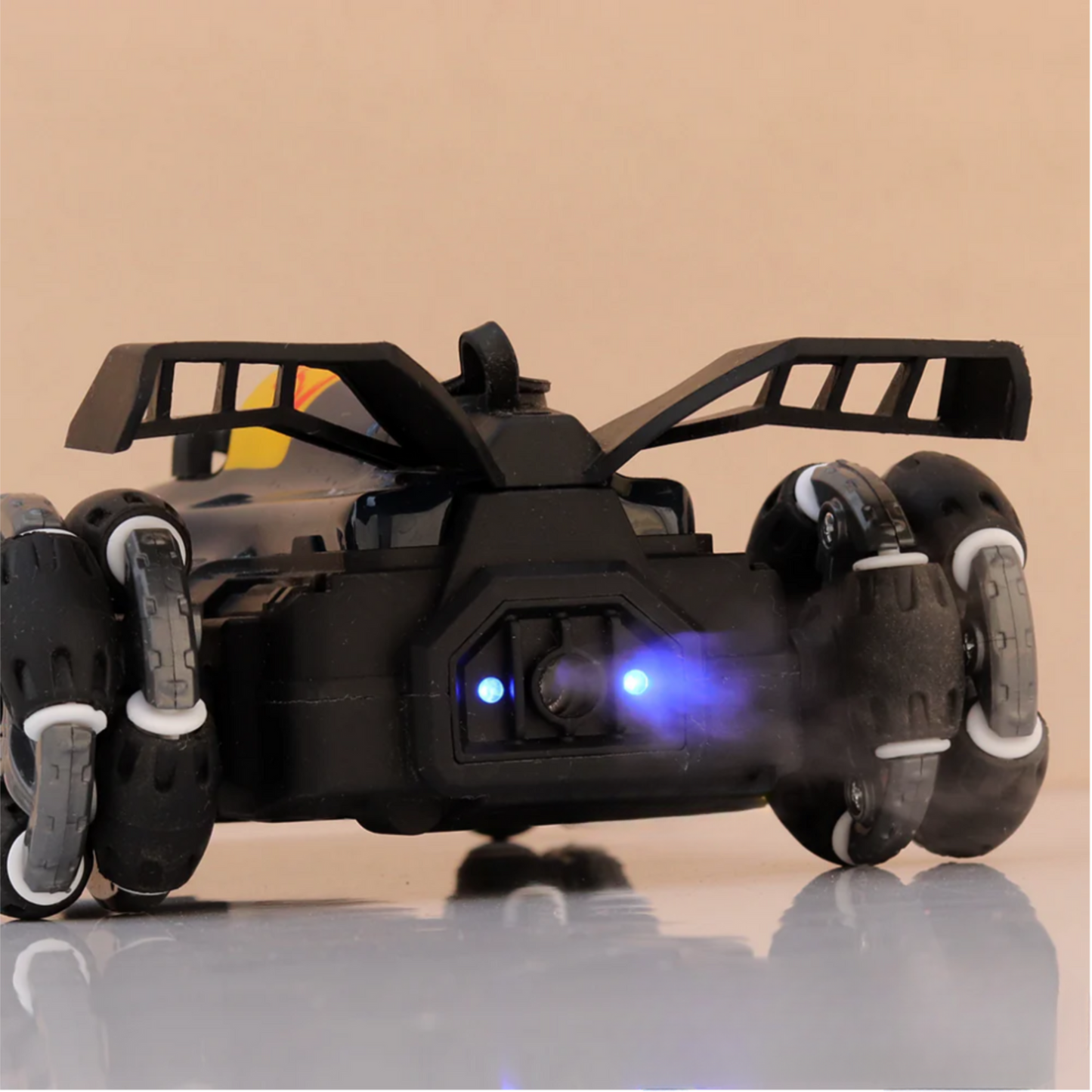 2-in-1 Gesture & Remote Control Drift Racing Car โ 360ยฐ Spins, Lights, Music & Spray Effect for Kids