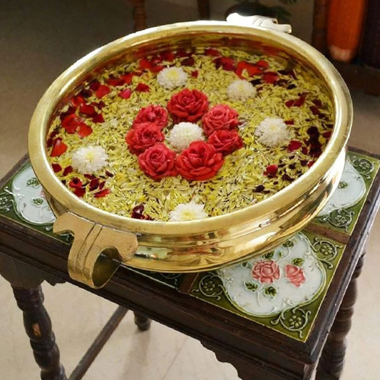 Traditional Brass Uruli Decorative Bowl (8 cm x 3 cm)