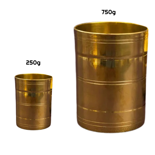 Brass Traditional Rice Measuring Pot (Padi / Uzhakku)