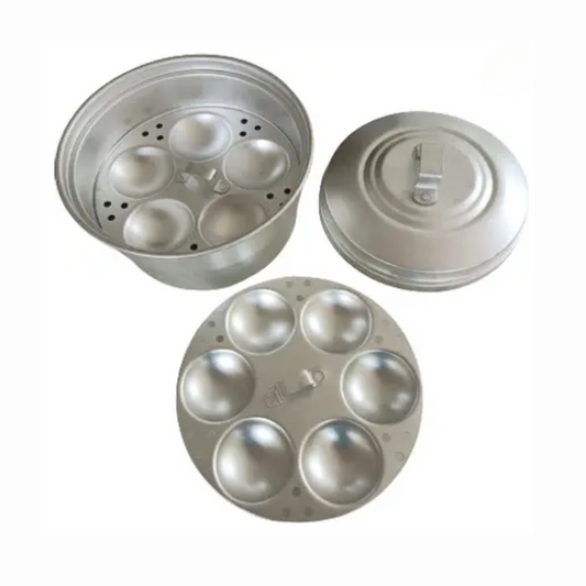 Traditional Aluminium Idli Cooker with Plates