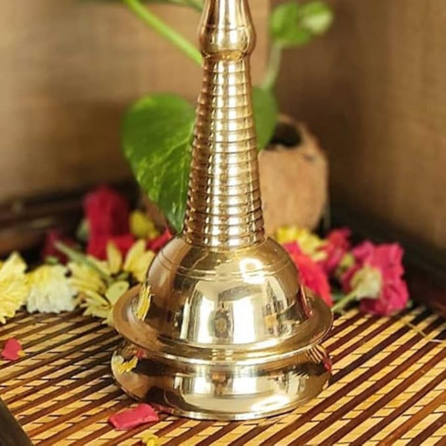 Pure Brass Traditional Oil Lamp – Mini Kerala Deepam for Pooja & Décor