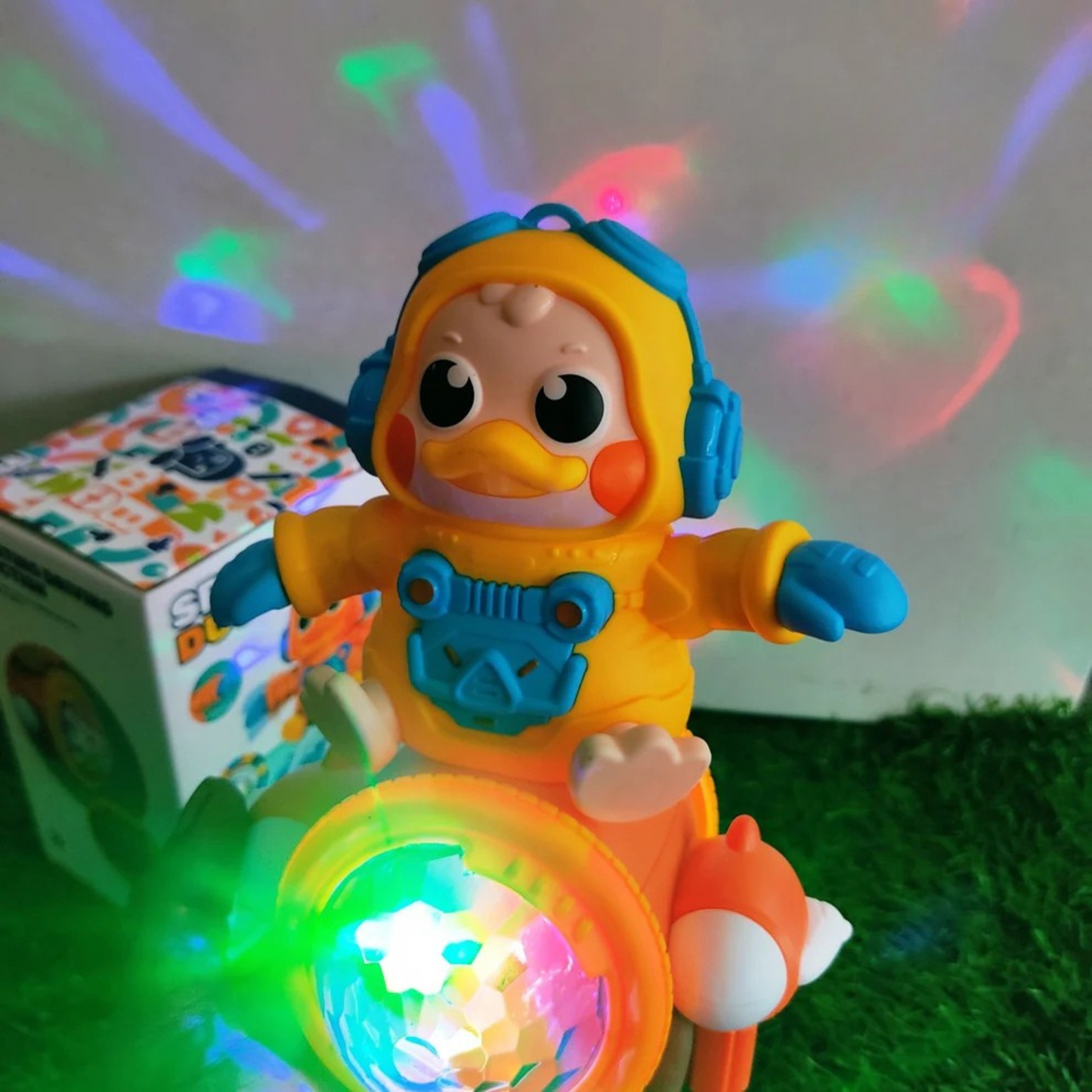 Space Duck Toy with Rocket Wheel & Colorful Lights β Musical Moving Toy