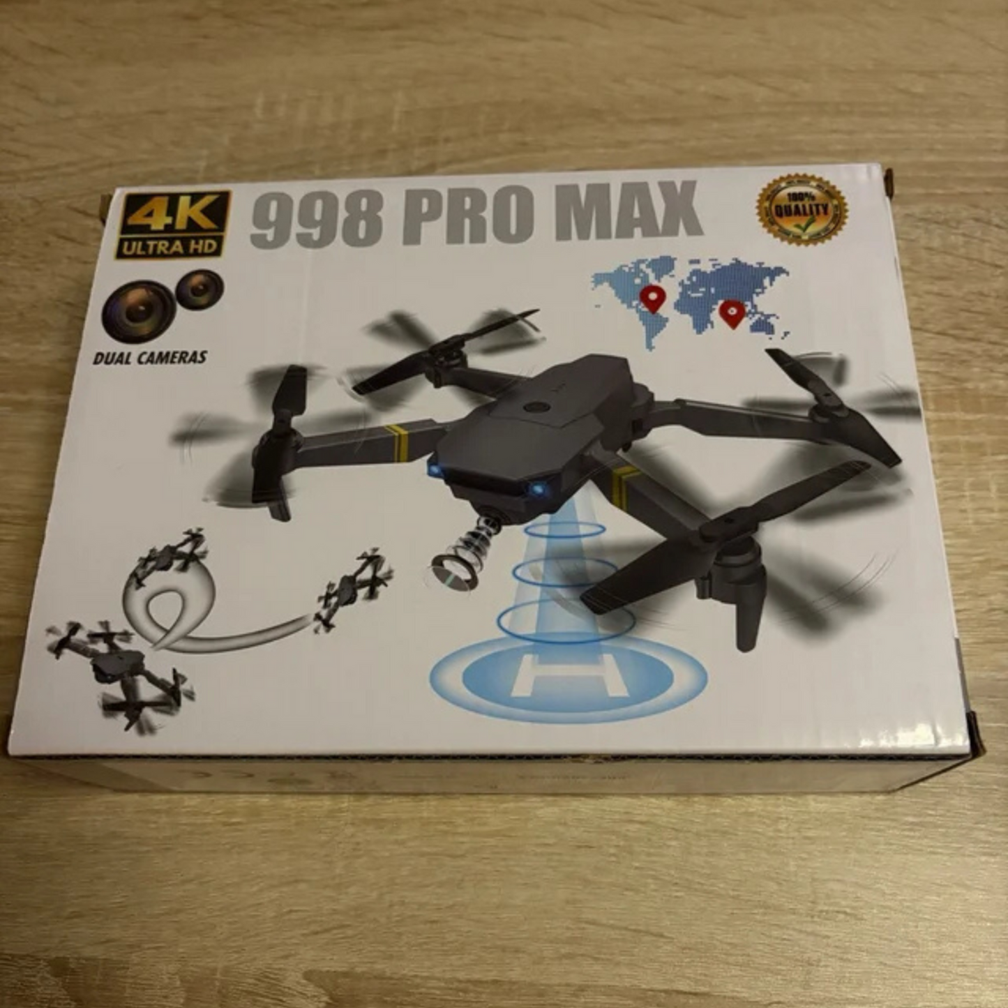 998 PRO MAX 4K Dual Camera Drone β Foldable WiFi RC Quadcopter with Altitude Hold & Headless Mode