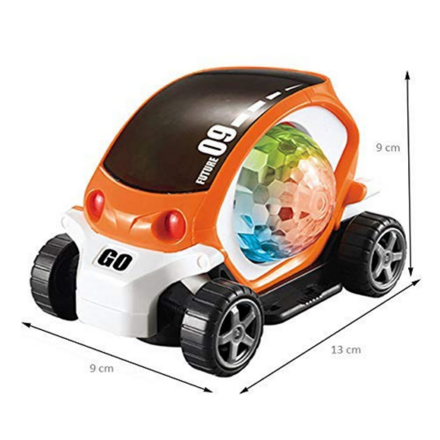 Future 09 Musical Stunt Car β 360Β° Rotating Toy with Flashing Lights & Music
