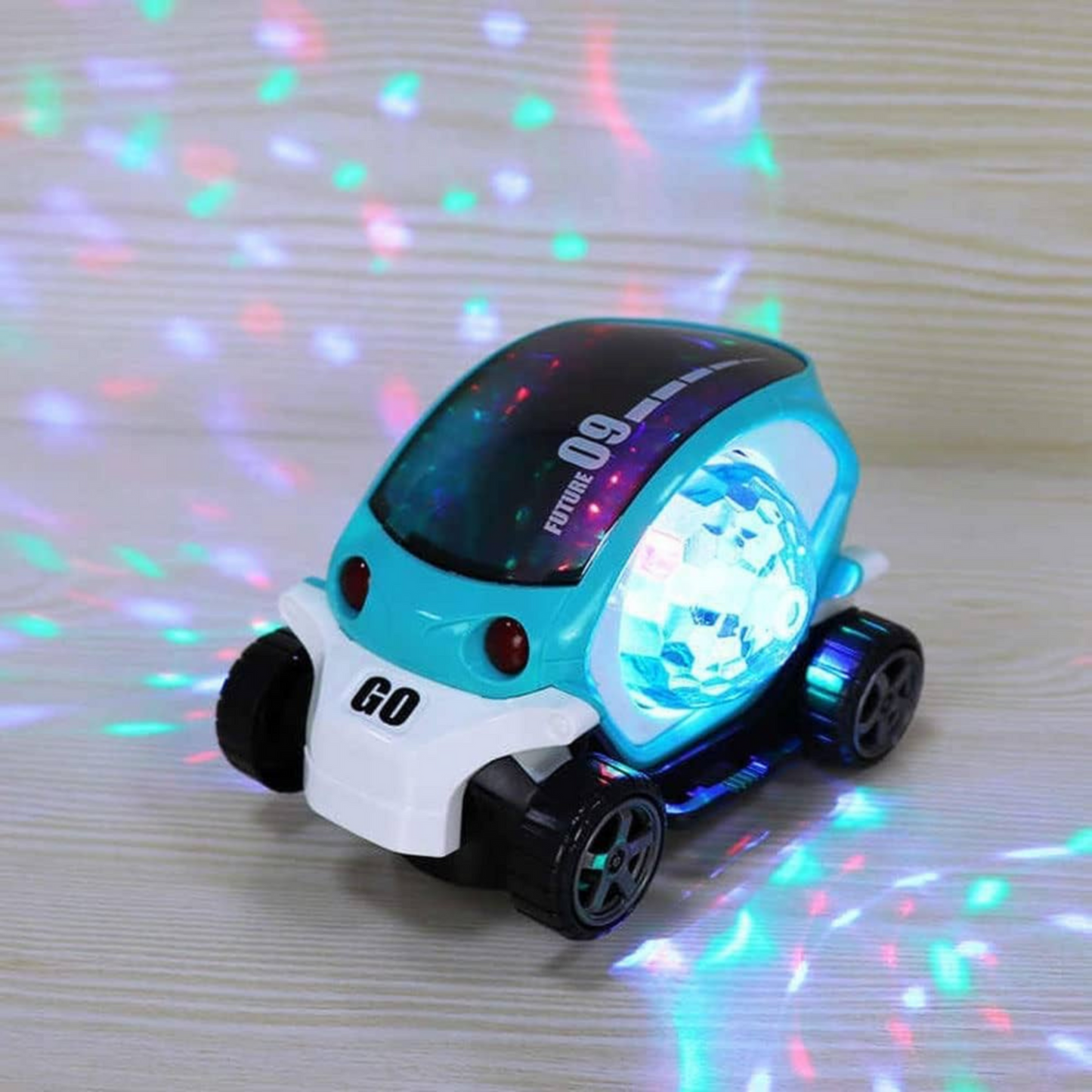 Future 09 Musical Stunt Car β 360Β° Rotating Toy with Flashing Lights & Music