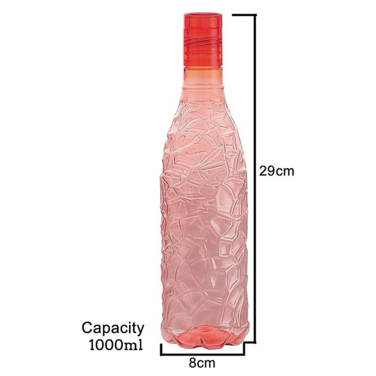 Premium Multi-Purpose Textured Plastic Water Bottle - 1000 Ml