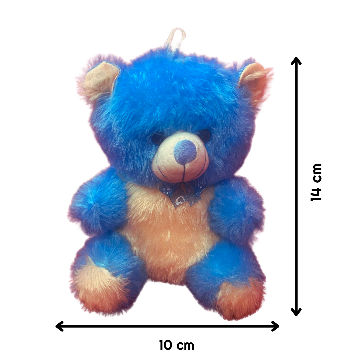 Small Plush Teddy Bear - Soft & Cuddly Stuffed Toy - Blue