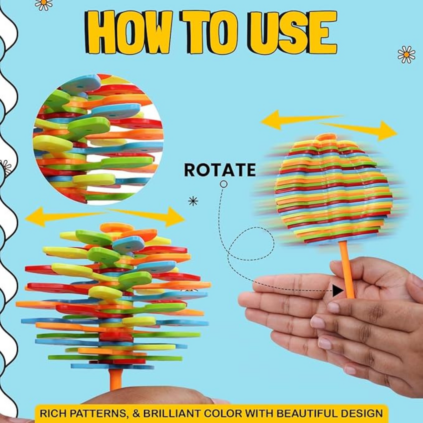 Spinning Candy Flower Toy for Kids