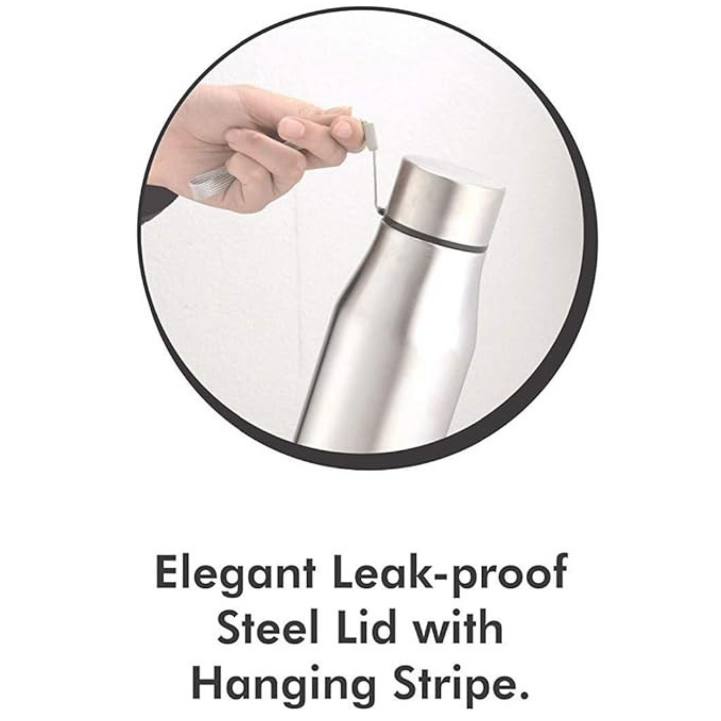 Stainless Steel Slim Light Weight Water Bottle With Loop 750 Ml