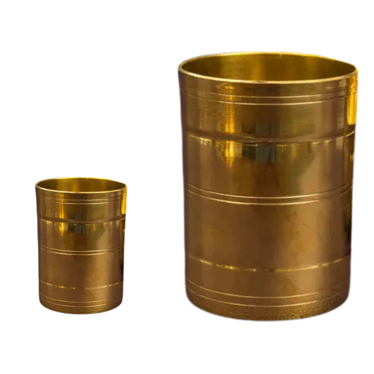 Brass Traditional Rice Measuring Pot (Padi / Uzhakku)