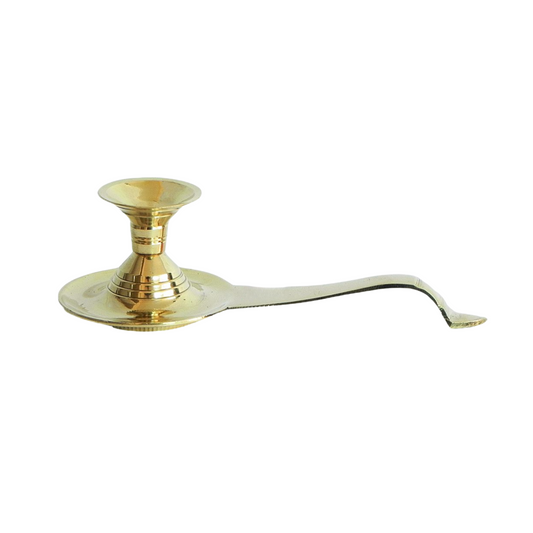 Pooja Aarti Spoon Diya | Pure Brass Oil Lamp with Handle | Traditional Aarti Spoon for Mandir & Daily Pooja