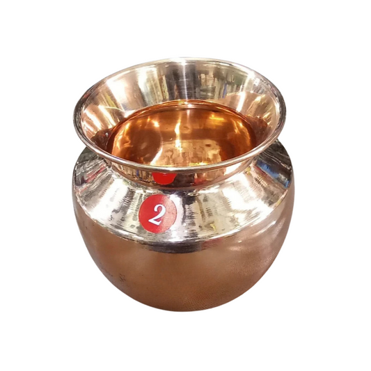 100% Pure Copper Traditional Water Kalash / Lota / Matka