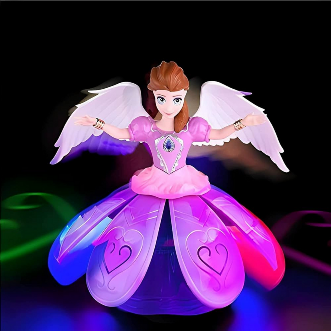 360° Spinning Musical Dancing Angel Princess Doll with LED Lights