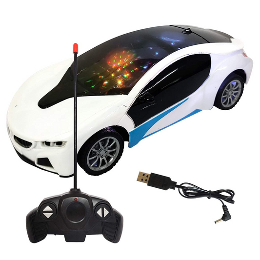 3D Rechargeable Remote Control Sports Car Toy with LED Lights