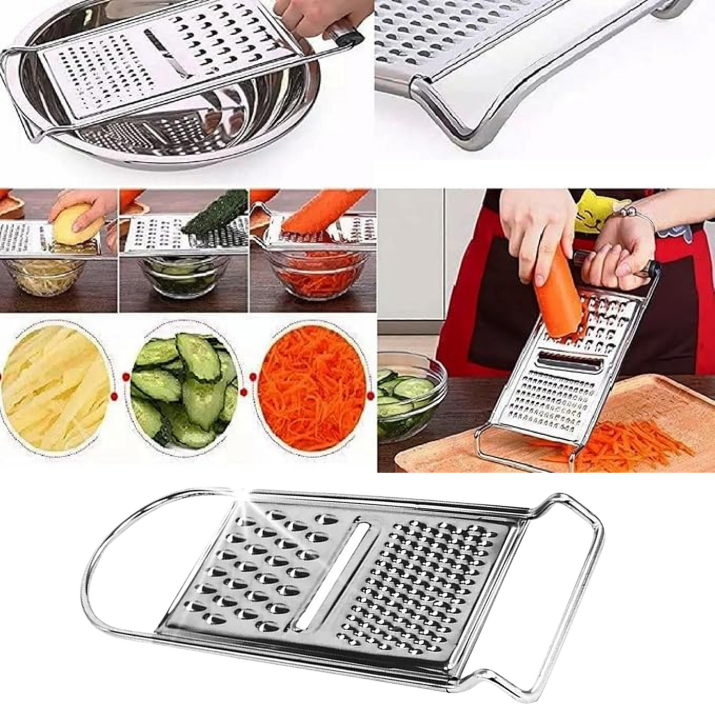 Stainless Steel 3-in-1 Multi-Purpose Grater