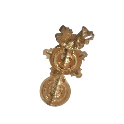 Brass Peacock Oil Lamp – 22 cm Height