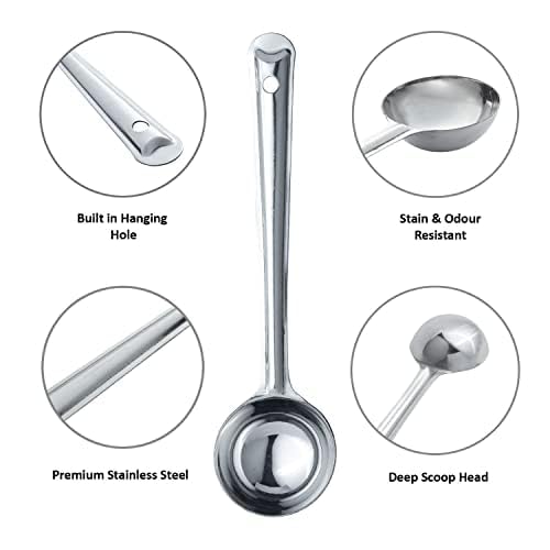 Stainless Steel Deep Ladle – Heavy Duty Cooking & Serving Spoon