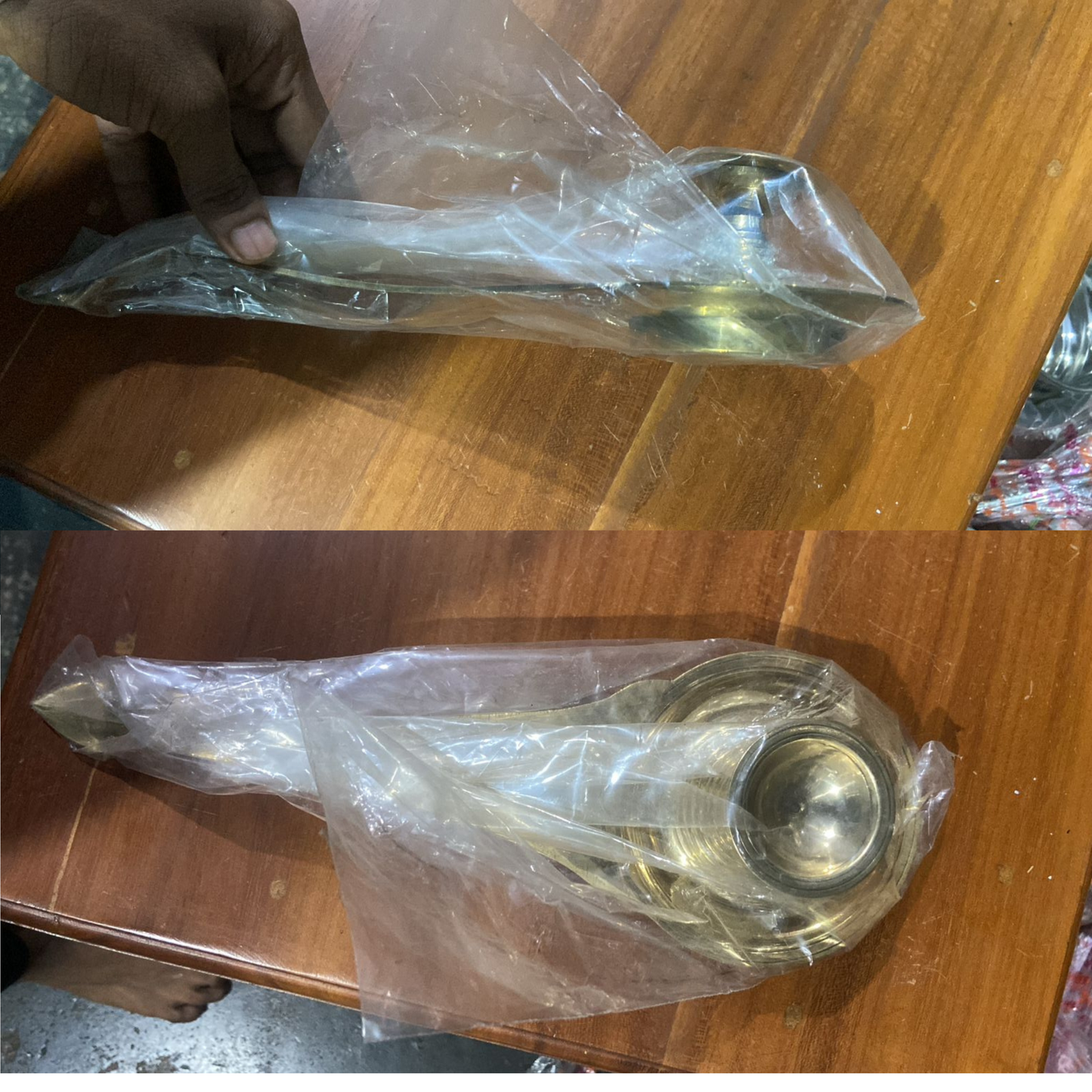 Pooja Aarti Spoon Diya | Pure Brass Oil Lamp with Handle | Traditional Aarti Spoon for Mandir & Daily Pooja