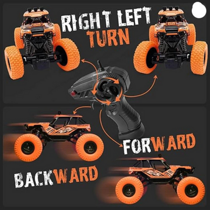 6 Wheel Remote Control Rock Climbing Car – 4WD Off-Road Monster Truck Rechargeable Battery – High-Speed RC Racing Car for Kids