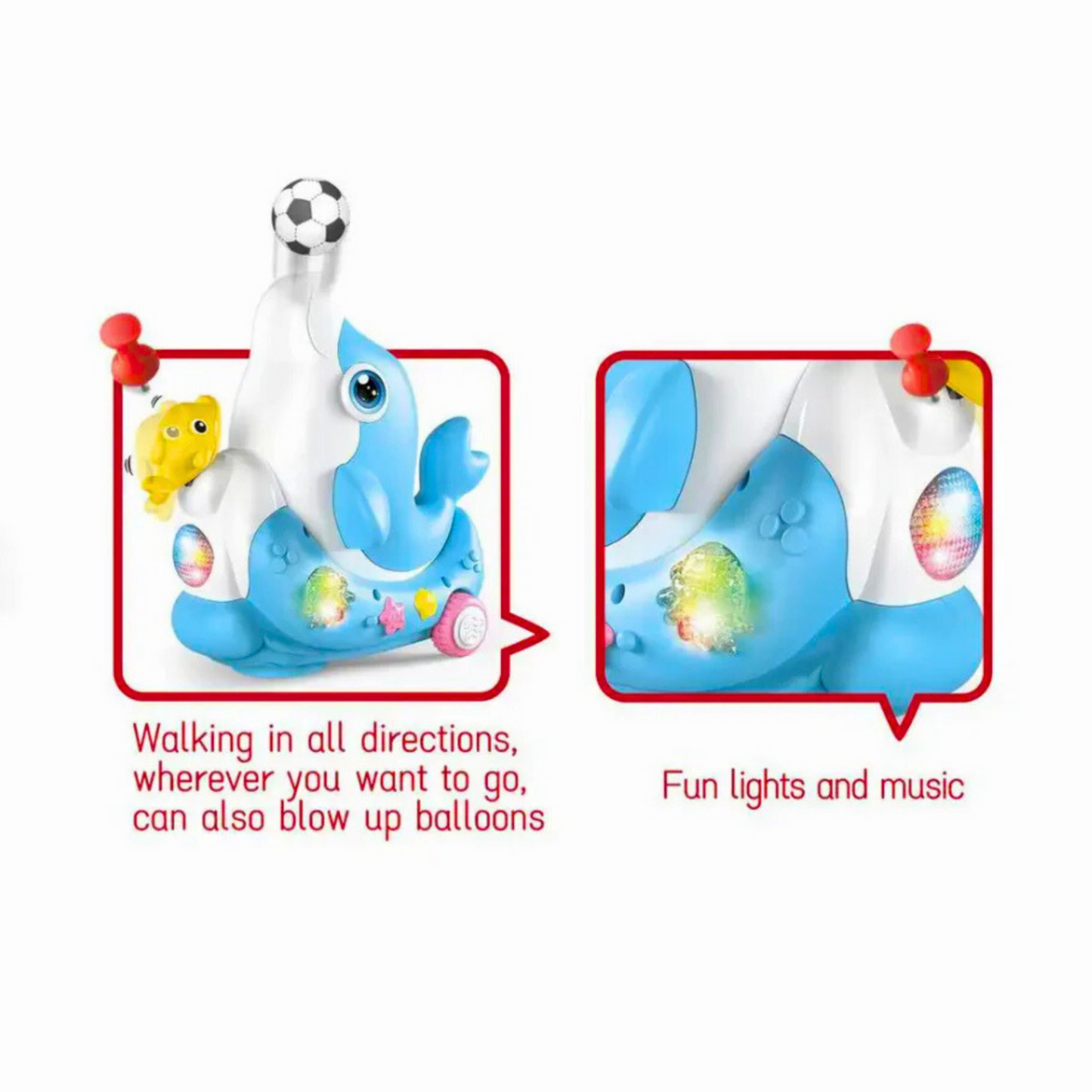 Blowing Ball Dolphin Toy