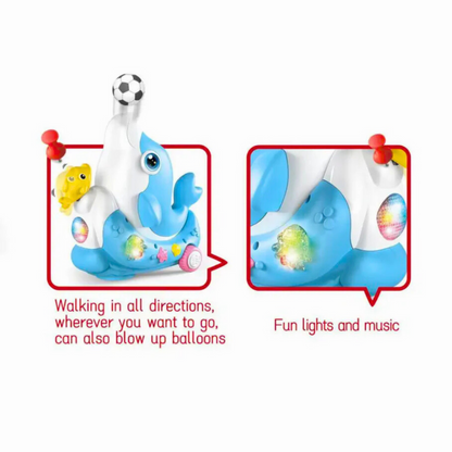 Blowing Ball Dolphin Toy