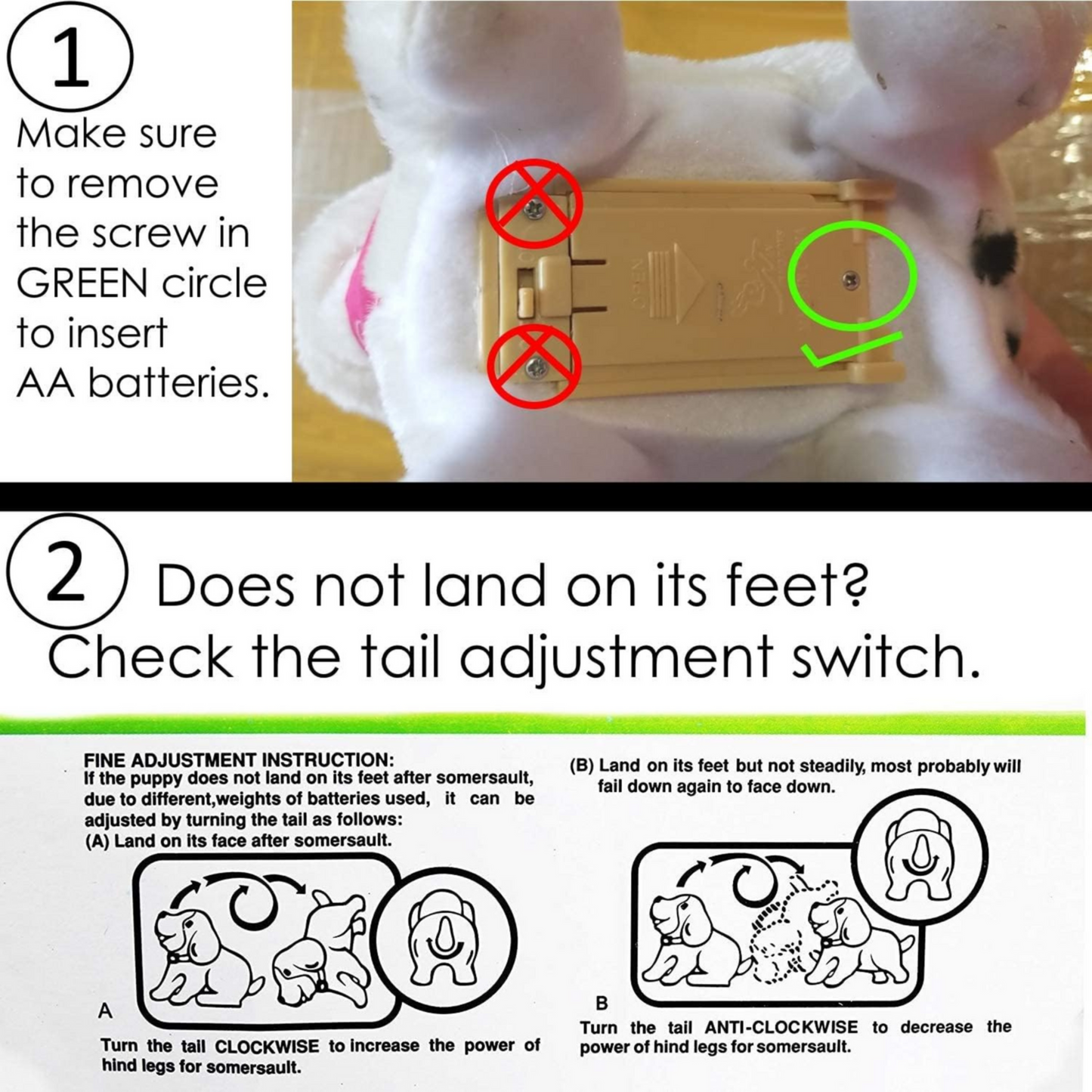 Flipping Electronic Puppy Toy