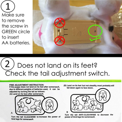 Flipping Electronic Puppy Toy