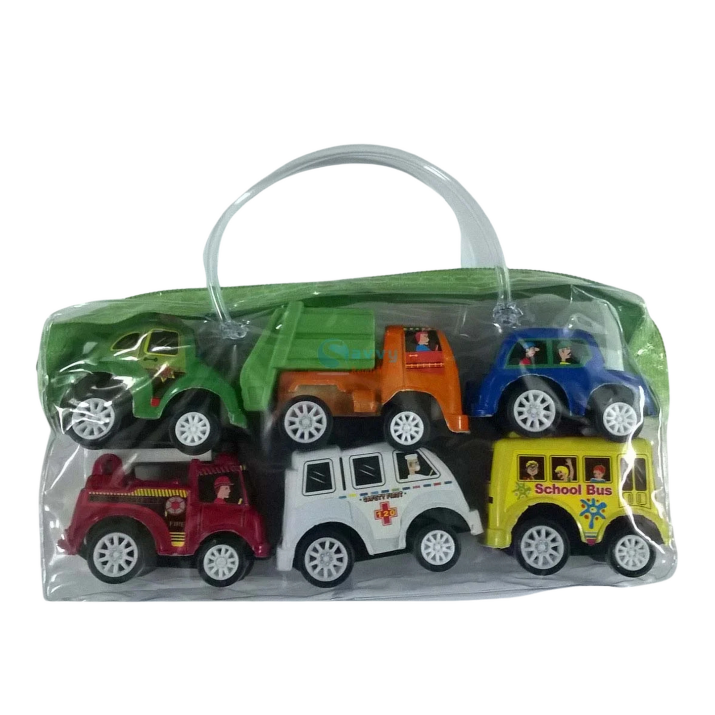 Miniature Racing Vehicles with Pull-Back Action - Durable and Colourful Toy Cars (Multicolour, Set of 6)
