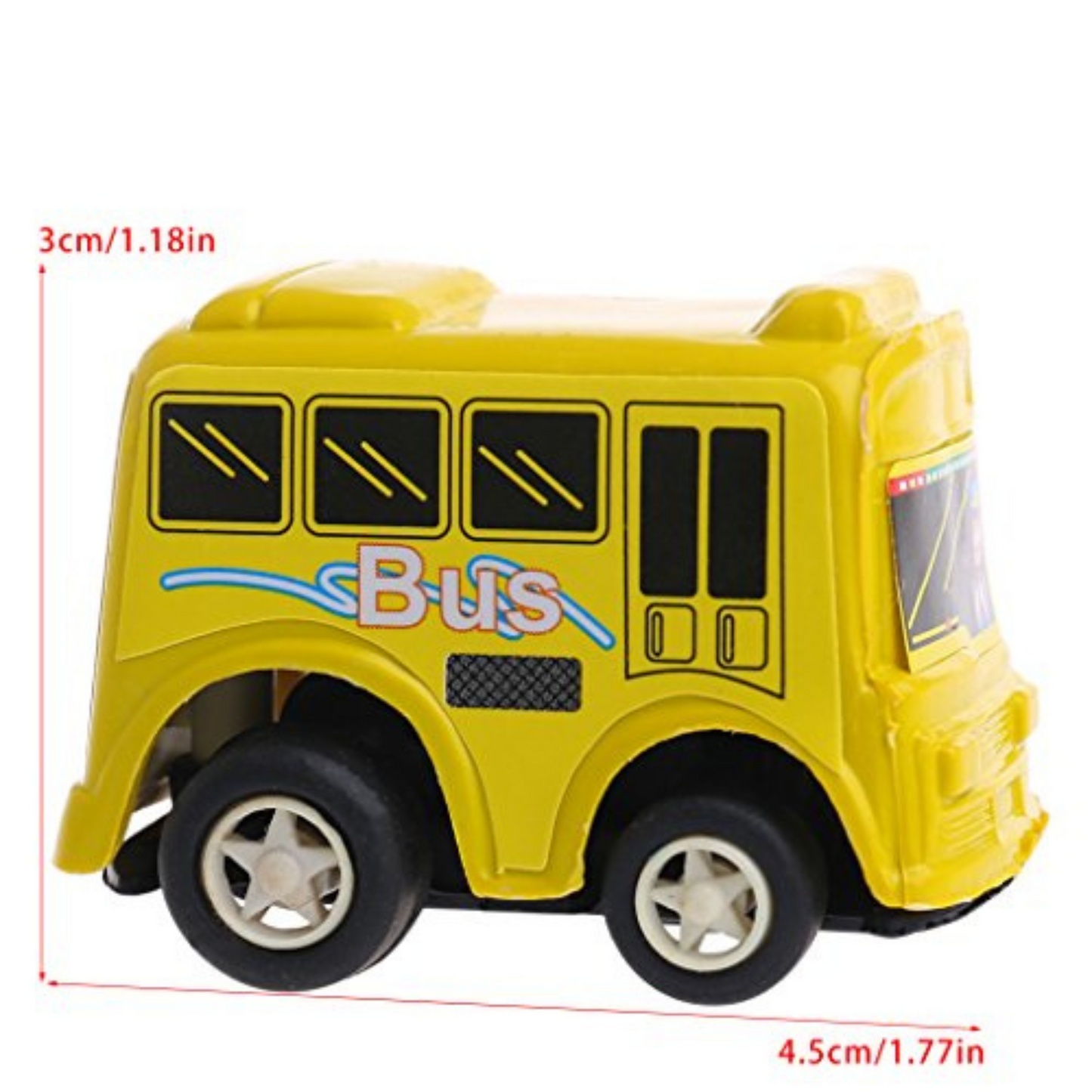 Miniature Racing Vehicles with Pull-Back Action - Durable and Colourful Toy Cars (Multicolour, Set of 6)