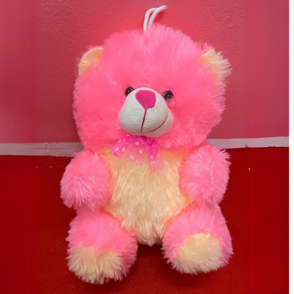 Small Plush Teddy Bear - Soft & Cuddly Stuffed Toy - Pink