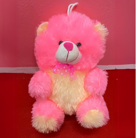 Small Plush Teddy Bear - Soft & Cuddly Stuffed Toy - Pink
