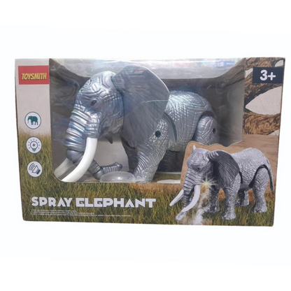 Realistic Spray Elephant Toy with Lights & Sound