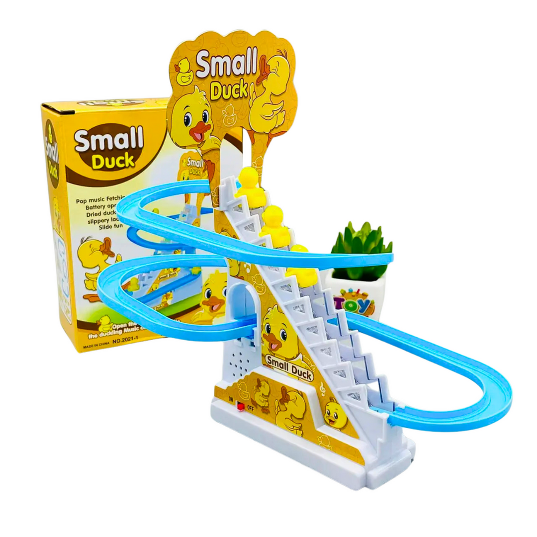 Small Duck Climbing Stairs Toy with Music & Lights