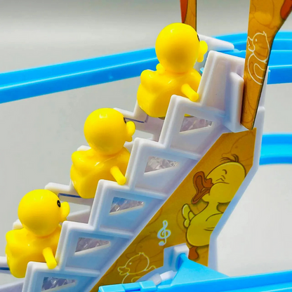 Small Duck Climbing Stairs Toy with Music & Lights