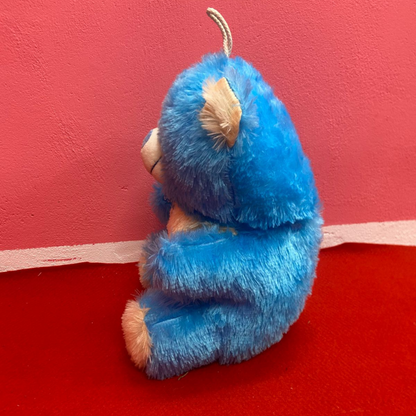 Small Plush Teddy Bear - Soft & Cuddly Stuffed Toy - Blue