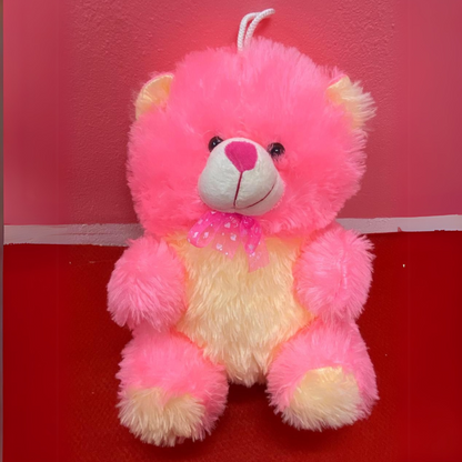 Small Plush Teddy Bear - Soft & Cuddly Stuffed Toy - Combo (Pink,Yellow,Blue)