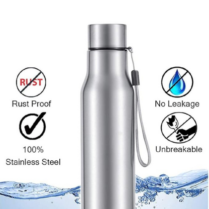 Stainless Steel Slim Light Weight Water Bottle With Loop 750 Ml