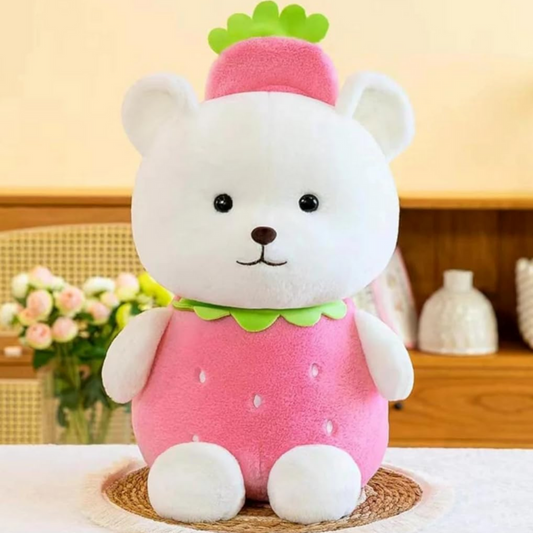 Strawberry Bear Soft Toy – Cute & Cuddly Plush Teddy