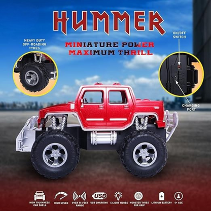 Hummer 4x4 Off-Roader Rechargeable Remote Control Car – 5 Channel RC SUV Toy for Kids (Ages 4+)